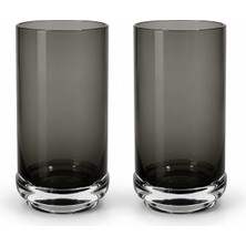 Pozzi Milano Fun Classy 2'li Cam Meşrubat Bardağı Seti 370 ml - Duman Grisi