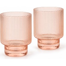 Pozzi Milano Modern Classic 2'li Su Bardağı Seti 320ML Pembe - PM0153 Pınk