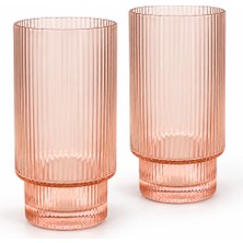 Pozzi Milano Modern Classic 2'li Meşrubat Bardağı Seti 460ML Pembe - PM0154 Pınk