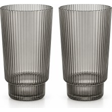 Pozzi Milano Modern Classic 2'li Meşrubat Bardağı Seti 460ML Gri - PM0154 Grey