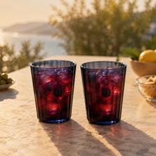 Wd Lifestyle 2'li Akrilik Bardak Seti 370 ml - Mavi