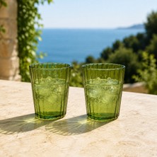 Wd Lifestyle 2'li Akrilik Bardak Seti 370 ml - Yeşil