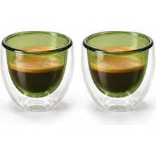 Wd Lifestyle Yeşil Çift Cidarlı 2’li Espresso Bardak Seti - 80 ml