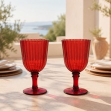Wd Lifestyle 2'li Akrilik Kadeh Seti 460 ml - Kırmızı