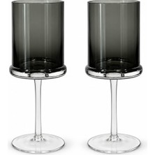 Pozzi Milano Fun Classy 2'li Cam Şarap Kadehi Seti 270 Ml- Duman Grisi