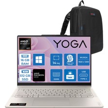 Lenovo Yoga 7 2-In-1 14AGP11 Amd Ryzen Aı 7 445 16GB LPDDR5X 512GB SSD Amd Radeon 840M 14" Wuxga OLED Dokunmatik Windows 11 Pro Taşınabilir Bilgisayar 883TD008QTRWP02 + Zettaçanta