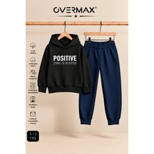 Overmax Positive Baskılı Çocuk Kapüşonlu Eşofman Takımı – 3-12 Yaş