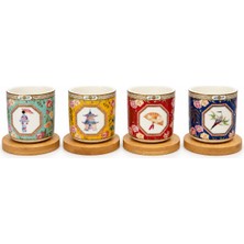 Easy Life Collection's Jardins D’orient 4’lü Porselen Kahve Fincan Seti - 110 ml