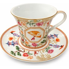Easy Life Collection's Jardins D’orient Porselen Fincan ve Tabağı - 200 ml