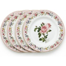 Easy Life Collection's Chant Des Roses 4'lü Porselen Pasta Tabağı 19 cm