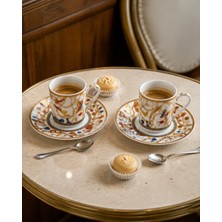 Pozzi Milano Cheval 2'li Espresso Fincanı ve Tabak Seti 2 x 80 ml