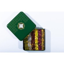Meşhur Safranbolu Lokumcusu Yeşil Metal Kutu Karışık Fitil Lokum 800 gr