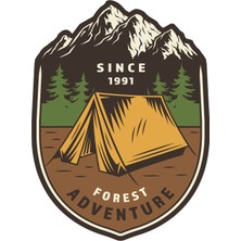 Happy Trend Camping Kamp Çadır Sticker Off Road 10 x 7,5 cm
