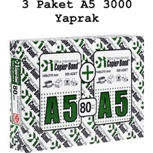 Happy Trend A5 Fotokopi Kağıdı 3 Paket 1000 Yaprak x 3 Toplam 3000 Yaprak