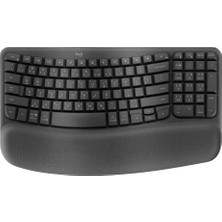 Happy Trend Kablosuz Ergonomik Klavye, Dolgulu Bilek Desteği, Konforlu Doğal Dokunma, Easy-Switch, Bluetooth, Logi-Bolt Alıcısı, Multi-Os, Windows/mac Için