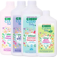Happy Trend Clean Baby Organik Bitkisel Çamaşır Detarjanı + Yumuşatıcı + Leke Çıkarıcı + Emzik Biberon Temizleyici