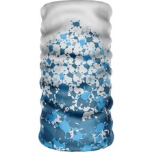Happy Trend Dijital Desing Seamless +Uv Mavi Renkli Desenli Boyunluk Bandana Buff Saç Bandı Maske Balaklava Toka