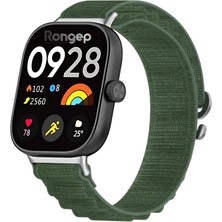 Happy Trend [travel Loop] Xiaomi Redmi Watch 6/5/4/mi Band 10 Pro/9 Pro/8 Pro ile Uyumlu Kordon Rahat ve Konforlu Mi Band 10 Pro Kordon Terletmeyen Kumaşlı Redmi Watch 6 Kordonu (Alpine-Haki)