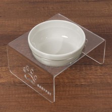 Happy Trend Mama Kabı, Pleksi Kedi Mama ve Su Kabı ile Paspası, Kedi Mama Su Kabı, Seramik Mama ve Su Kabı, Pleksi Kedi Su Kabı, Pet Feeder, Mama Kasesi (Beyaz Seramik)