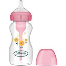 Happy Trend 270 ml Geniş Ağız Options+ Pp Pembe Desenli Biberon