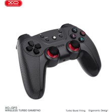 Happy Trend Kablosuz Gamepad | Pc, Ps3 ve Android Uyumlu Kablosuz Oyun Kolu, Seri Atış (Turbo) Modlu Ergonomik Bluetooth ve Kablosuz Denetleyici