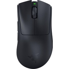 Happy Trend V3 Pro - Hafif Kablosuz Ergonomik Espor Faresi (63G Hafif Tasarım, Focus Pro 30K Optik Sensör, Fare Anahtarı Gen-3, Hyperspeed Kablosuz) Siyah