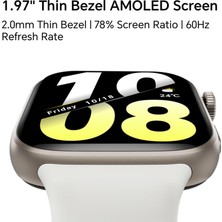 Happy Trend Watch X5I Akıllı Saat, 2,9 Inç Amoled Ekran, Ince Çerçeveli, 21 Gün Pil Ömrü, Bluetooth Arama, 109 Spor Modu, Uyku Kontrolü, Sağlam