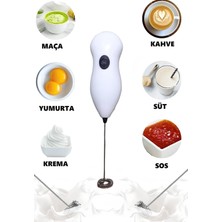 Happy Trend El Mikseri, Pilli Süt Köpürtücü, Kahve Çırpıcı, Telli Blender, Cappuccino Mixer