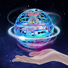 Happy Trend Küre Topu, Mini El Kumandalı Drones Ufo Oyuncak, Uçan Fidget Küre Bumerang Spinner 360° Dönebilen LED Işıklı, Çocuklar ve Yetişkinler Için Hediye