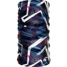 Happy Trend Dijital Desing Seamless +Uv Mavi Renkli Desenli Boyunluk Bandana Buff Saç Bandı Maske Balaklava Toka