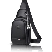 Happy Trend A Dos Unisex Çapraz Askılı Çanta, Göğüs Çanta, Kulaklık Çıkışlı Omuz Çanta, Tek Kol Bodybag