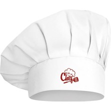 Happy Trend Yazı ve Chef Şapkası Tasarım Mantar Kep Alpaka Kumaş