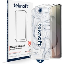 Happy Trend Samsung Galaxy S25 Ultra ile Uyumlu Otomatik Hizalama Aparatlı Takılırken Toz Toplama Özellikli Ekstra Güçlendirilmiş Lazer Kesim Ekran Koruyucu Kırılmaz Cam (Galaxy S25 Ultra)