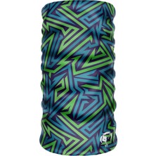 Happy Trend Dijital Desing Seamless +Uv Mavi Renkli Desenli Boyunluk Bandana Buff Saç Bandı Maske Balaklava Toka