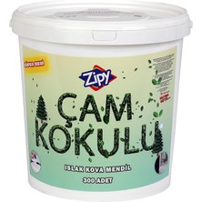 Happy Trend Kokulu Islak Kova Mendil 300 Adet, Günlük Yüzey Temizliği Için Ferah ve Pratik Temizlik Mendili (1'li, Çam Kokulu)