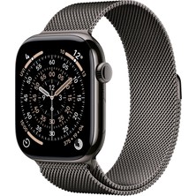 Happy Trend Watch Series 11 Gps + Cellular 46 mm Arduvaz Titanyum Kasa Akıllı Saat ve Arduvaz Milano Loop - M/l. Uyku Skoru, Fitness Takibi, Sağlık Izleme, Hep Açık Ekran