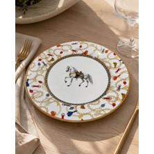 Pozzi Milano Porselen Pasta Tabağı Cheval / Yuvarlak