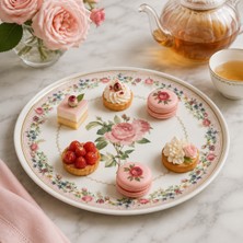 Easy Life Collection's Chant Des Roses Porselen Kek Sunumluğu 32 cm