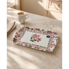Easy Life Collection's Chant Des Roses Kulplu Tepsi 22 x 15 cm