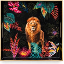 Pozzi Milano Aslan Desenli Sunum Tepsisi - 33 x 33 x 4 cm