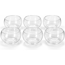 Wd Lifestyle Monterey 6’lı Çift Cidarlı Cam Tatlı Kasesi Seti - 170 ml