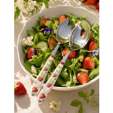 Easy Life Collection's Jardin Des Fraises 2'li Porselen Saplı Salata Servis Takımı