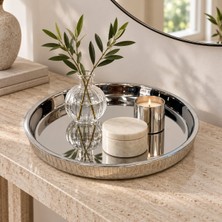 Pozzi Milano Silver Nights Yuvarlak Dekor Tepsisi