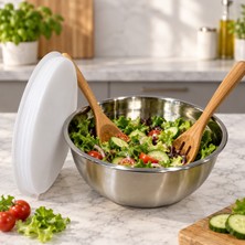 Ggs Solingen Schüssel Kapaklı Çelik Karıştırma Kabı 24 cm