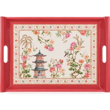 Easy Life Collection's Jardins D'orient Kulplu Melamin Tepsi - 52 x 37 cm