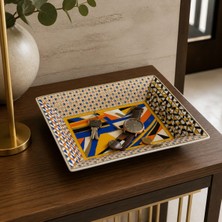 Pozzi Milano Porselen Dekoratif Tabak 19,5 x 15,5 cm