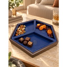 Pozzi Milano Menşeı 4'lü Deri Çerezlik Tepsi Seti - 34 x 30 x 3,5 cm