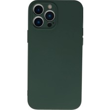 SBN - Store Apple iPhone 13 Pro Kılıf Nano Içi Kadife Silikon - Koyu Yeşil
