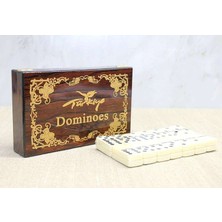 Mudanis Ahşap Kutulu Domino Oyunu ALK4220