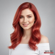 Akos Çilek Kızılı Saç Boyası 7.52 4 Adet + 4 Adet Oksidan